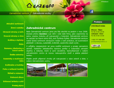 Zahradnické centrum Gazeboo